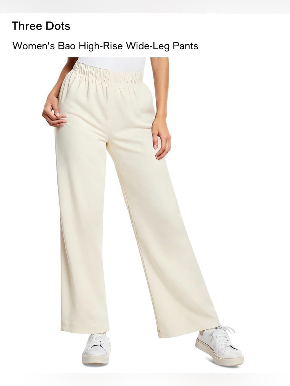 Three Dots Women's Bao High-Rise Wide-Leg Pants